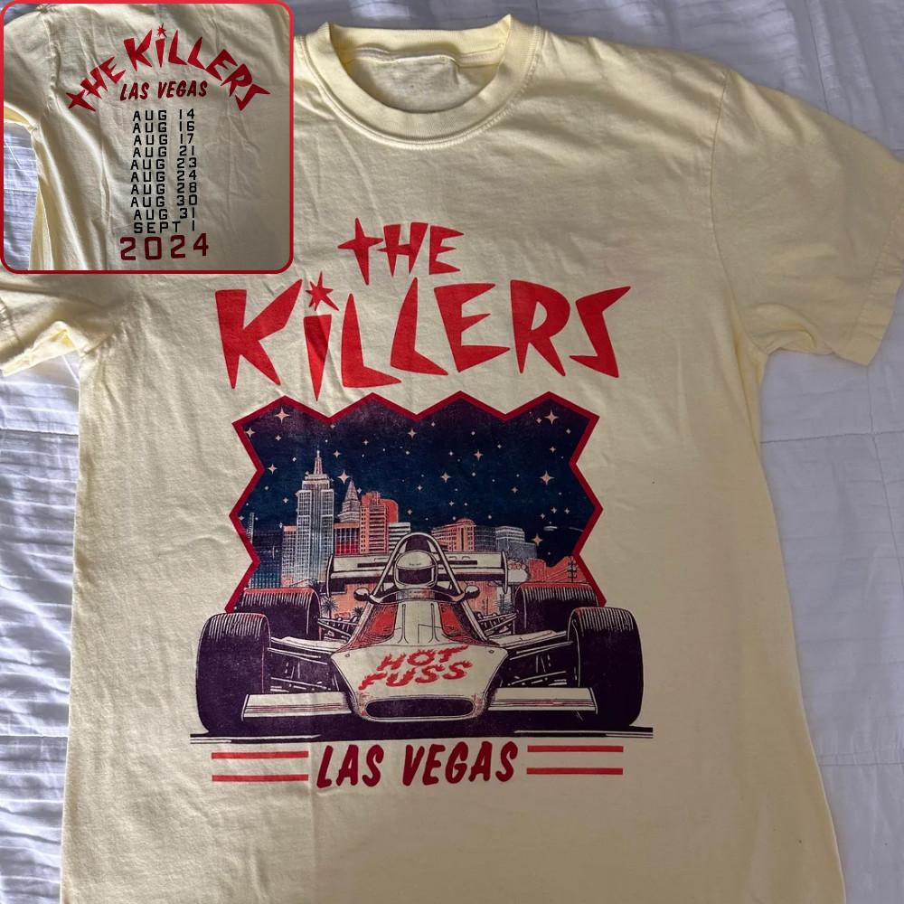 NEW The Killers Race Car Shirt 20 Years of Hot Fuss, Caesar s Palace, Las Vegas Unisex T-Shirt XXXL