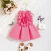 Children's Princess Dress Summer Girls Sweet Sleeveless Oversized Floral Ruffled Dress