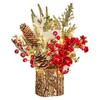 Desktop Christmas Tree Simulation PE Christmas Decorations Home Ornaments Bark Barrel Tree