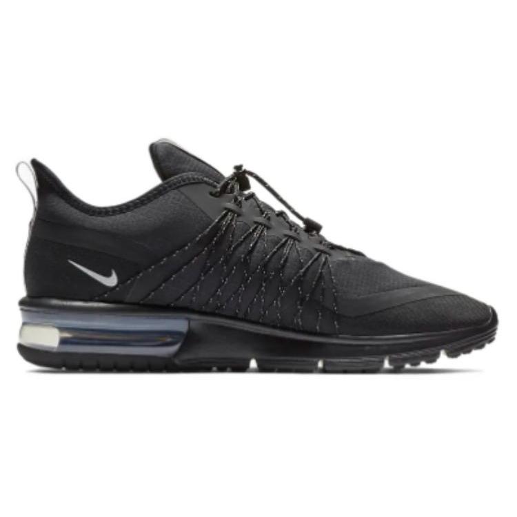 New Nike Air Max Sequent Durable Breathable Low Top Running Shoes Women's Black AV5356-004
