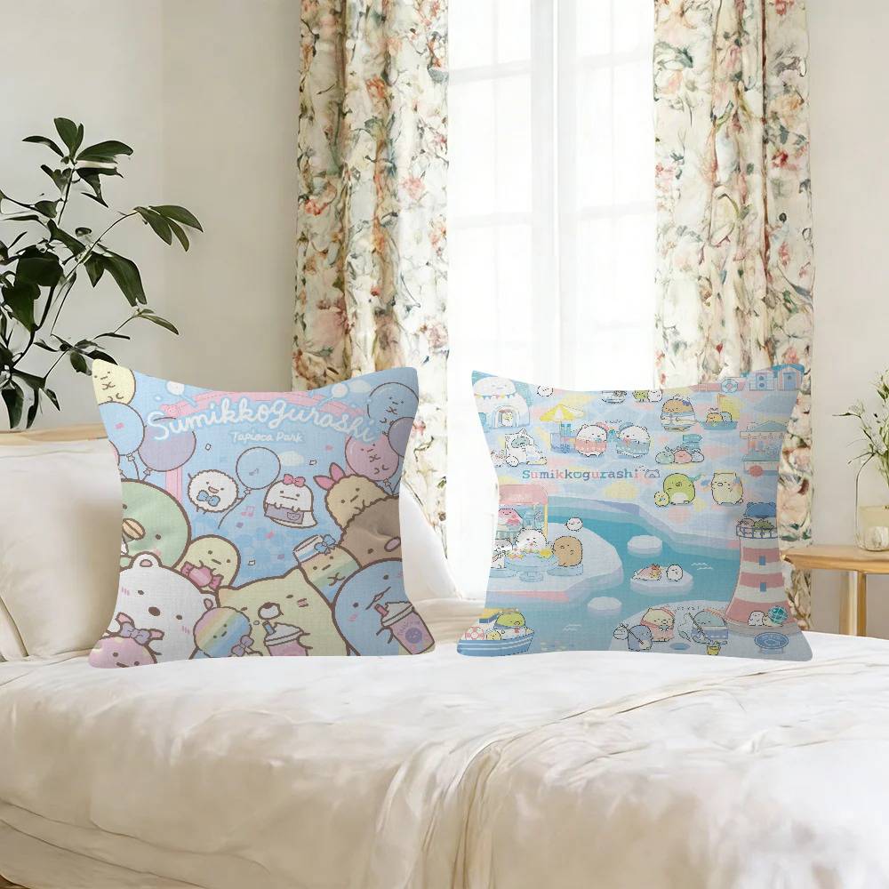 Anime Japan Sumikkogurashi Pillow Cushion Cover Pillowcase Living Room Sofa Home Decor