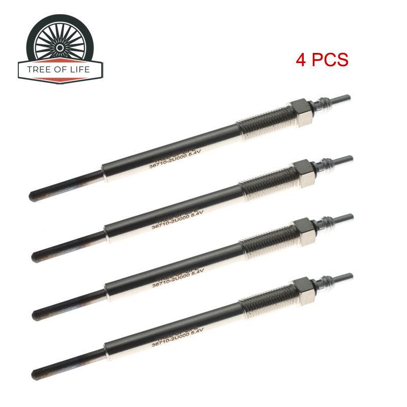 36710-2U000 367102U000 4 PCS 5.4V Dual Core Heater Glow Plugs For Hyundai I30 I40 Tuscon KIA SPORTAGE RIO STONIC 1.6 2017+