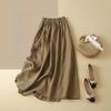 The New Literary Lazy Skirt In Summer Is An A-line Midi Skirt