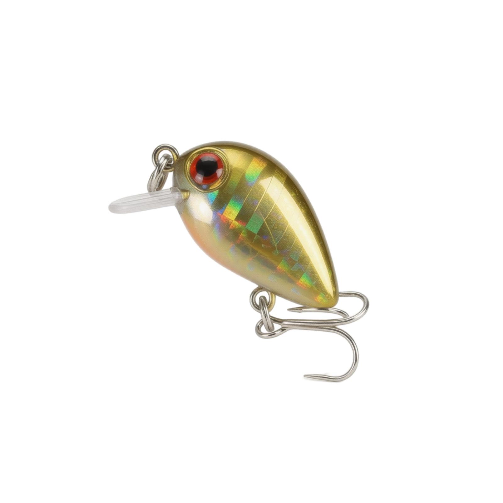 

Mini Floating Hard Fishing Lure Crankbait Bait for Bass Pike Trout Freshwater Fishing Tackle with Treble Hook one size