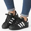 Adidas Superstar Core Black Cloud White Gold GS Sneakers EF5398