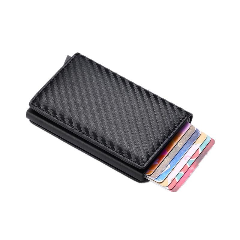 Men's Wallet Plus Women's Short RFID Leather Wallet OEM Custom Aluminum Frame Card Bag