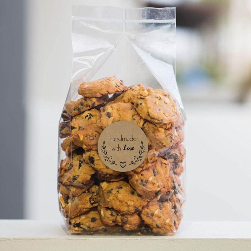 Handmade Sealing Stickers 500pcs/roll for Creative Love Heart Wrapping Decal for Home Festival Birthday Party Gift Packa