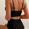 1Set Solid-color sexy gathered bikini swimsuit for women for beach wear