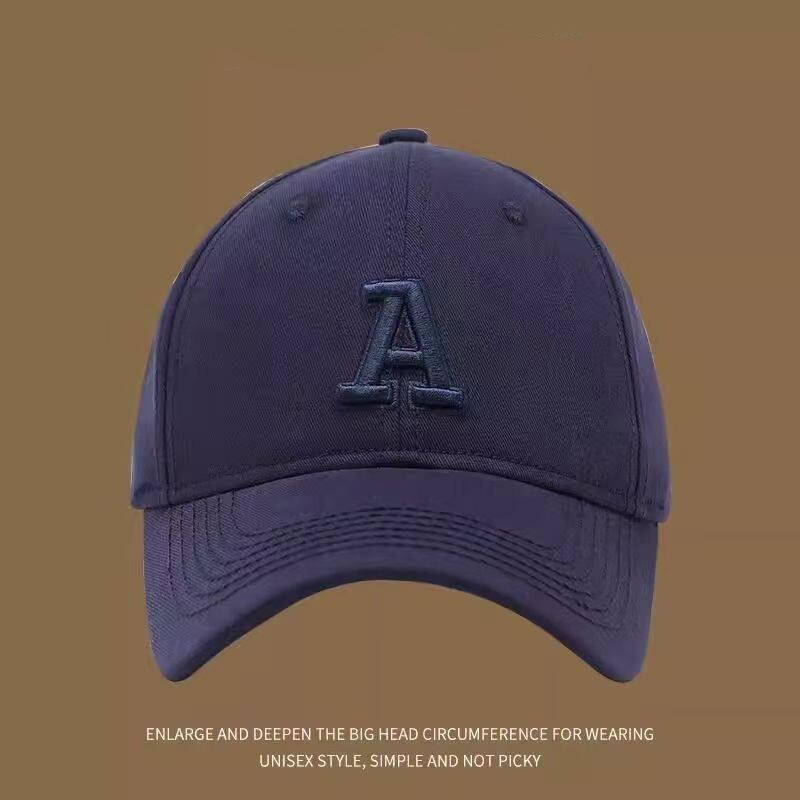 

Embroidered Letter Baseball Cap For Women With Wide Brim Sun Protection Casual Style синий