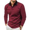 Spring and Autumn Men's Long Sleeve Business Casual Versatile Breathable Moisture Wicking Commuter Daily Top