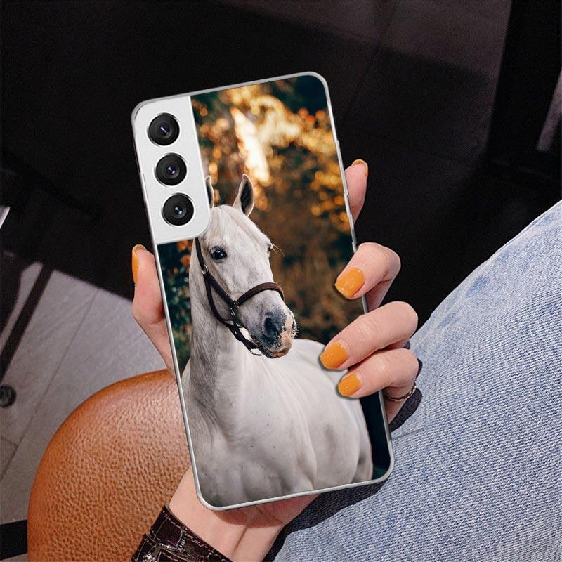 Horse Great Beauty Galloping Phone Case For Samsung Galaxy S24 S25 Edge S26 Ultra S23 S22 S21 Plus S20 FE + Personalized Print C