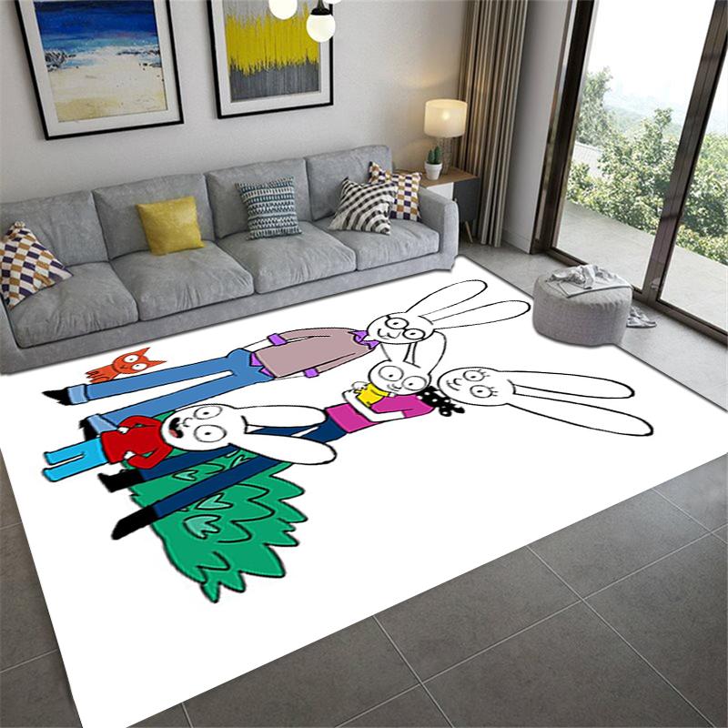 2025 New Simon the Rabbit Carpet Rug for Living Room Bedroom Home Sofa Decoration,Kids play Non-slip Floor Mat157