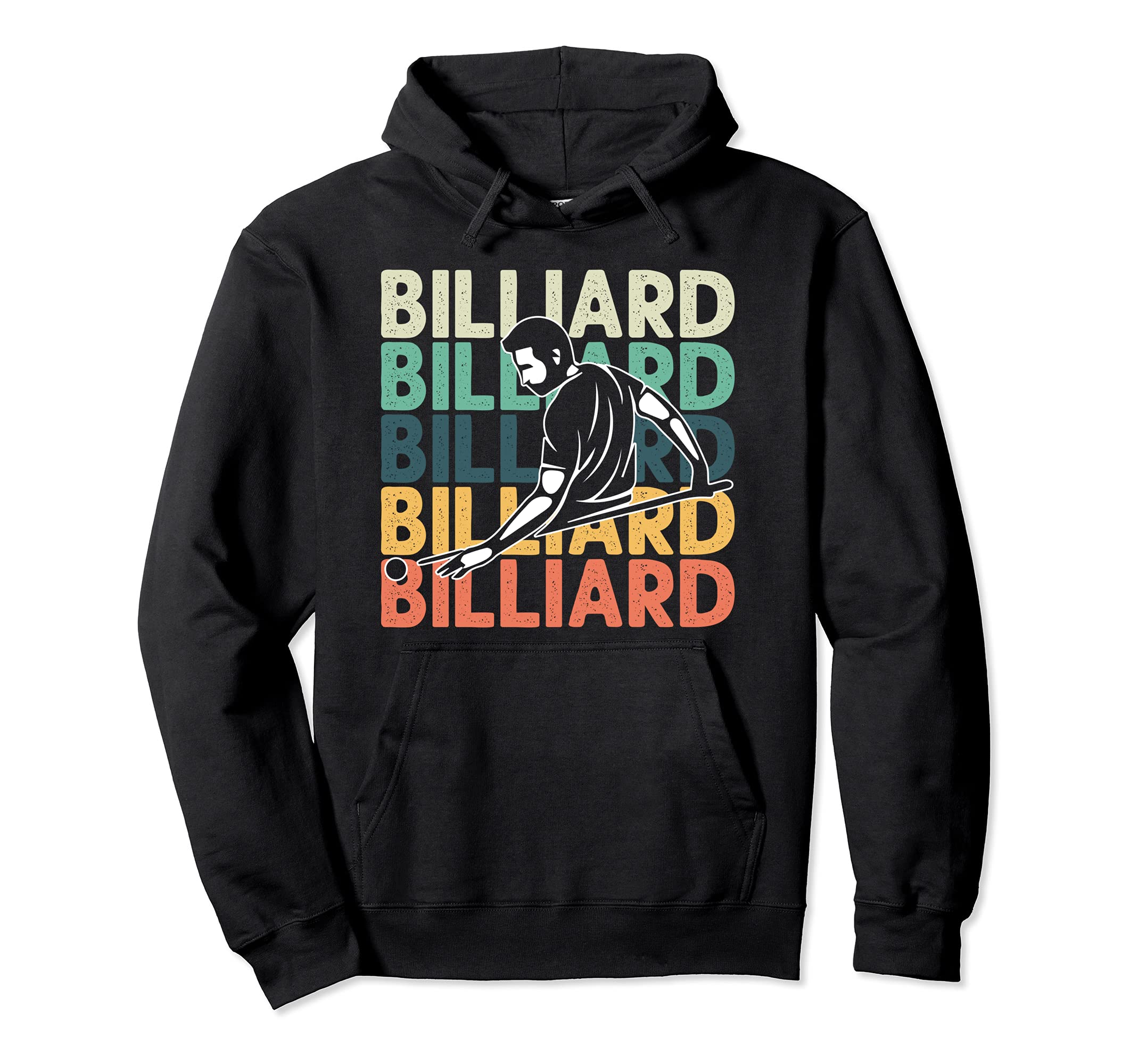 

Vintage Billiard Player Retro Billiard Cue Stick Snooker Hoodie