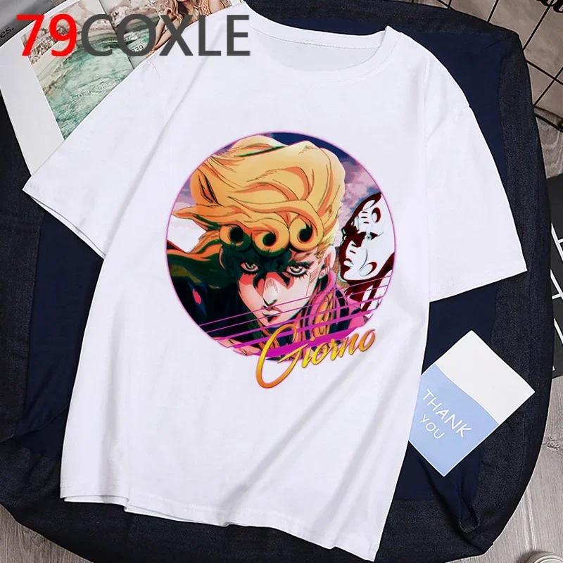Funny cartoon T-shirt for JoJos Bizarre Adventurestylish Japanese anime T-shirt for womensummer graphic hip-hop top