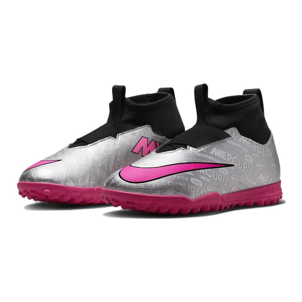 Nike Zoom Mercurial Superfly 9 Academy TF GS 25th Anniversary Pack Kids Sneakers Silver Metallic-Silver Black FJ2033-060