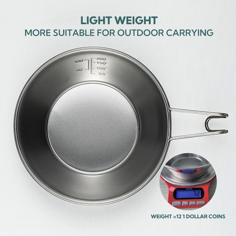 Durable Camping Plates and Bowls Set Camping Accessories Cookware Sets Foldable Camping Bowl With Handle