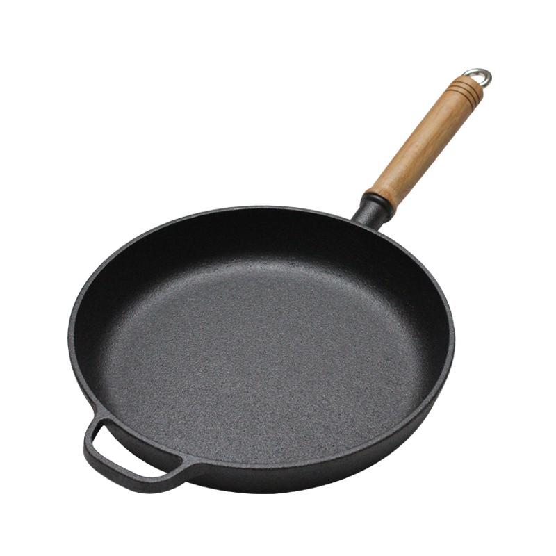Antihaftbeschichtete Gusseisen-Flachpfanne für Pfannkuchen, Knödel, Eier, Crêpes und Steaks