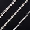 2mm/3mm/4mm Stainless Steel Cubic Zircon Shiny Crystal Chain Necklace Silver/Gold Color Women‘s Jewelry Gift DIY Accessories