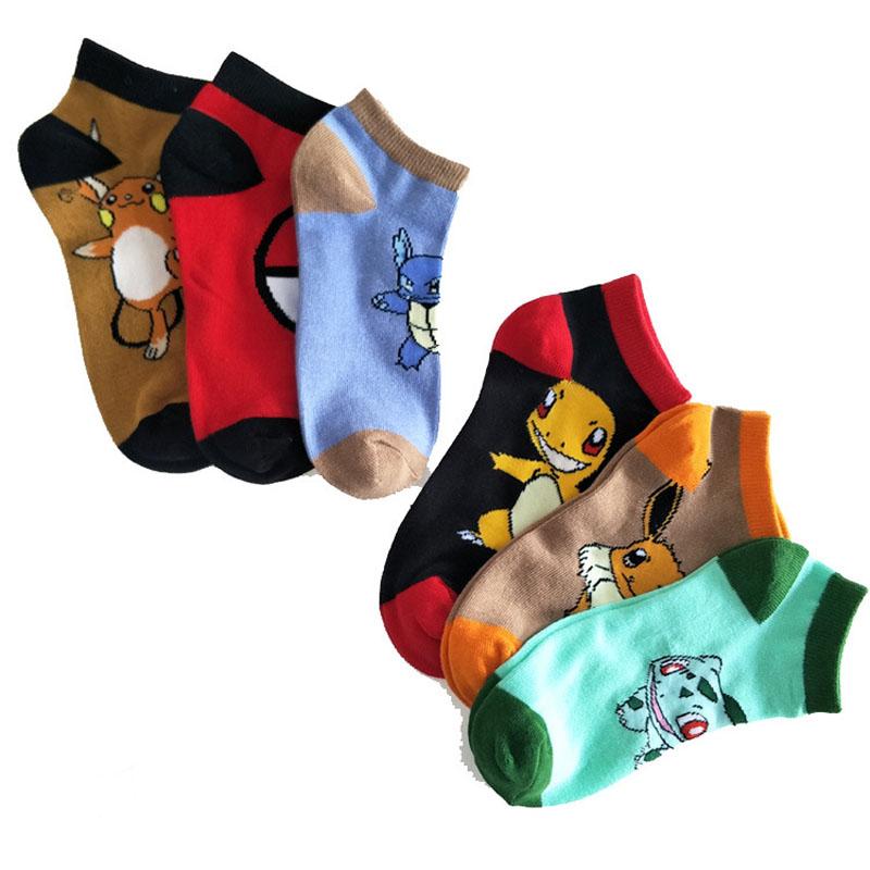 Anime  Pikachu Socks Cosplay Bulbasaur Eevee Cute Figure Doll Unisex Socks
