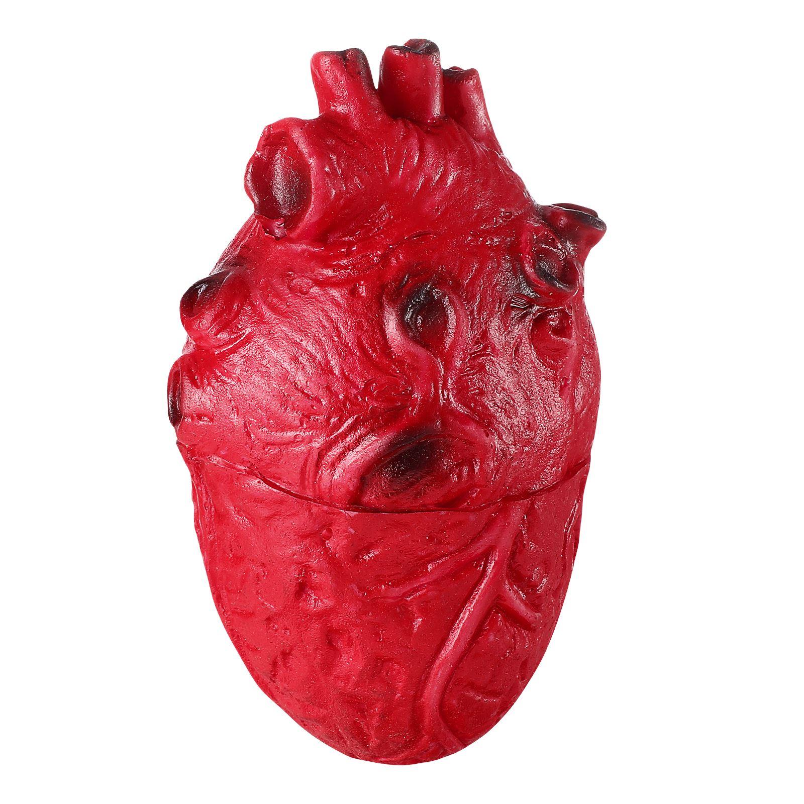 

1PC Halloween Horrible Bloody Severed Horror Scary Human Heart Lifesize Scary Fake Rubber Gory Body Part Halloween Decorations красный