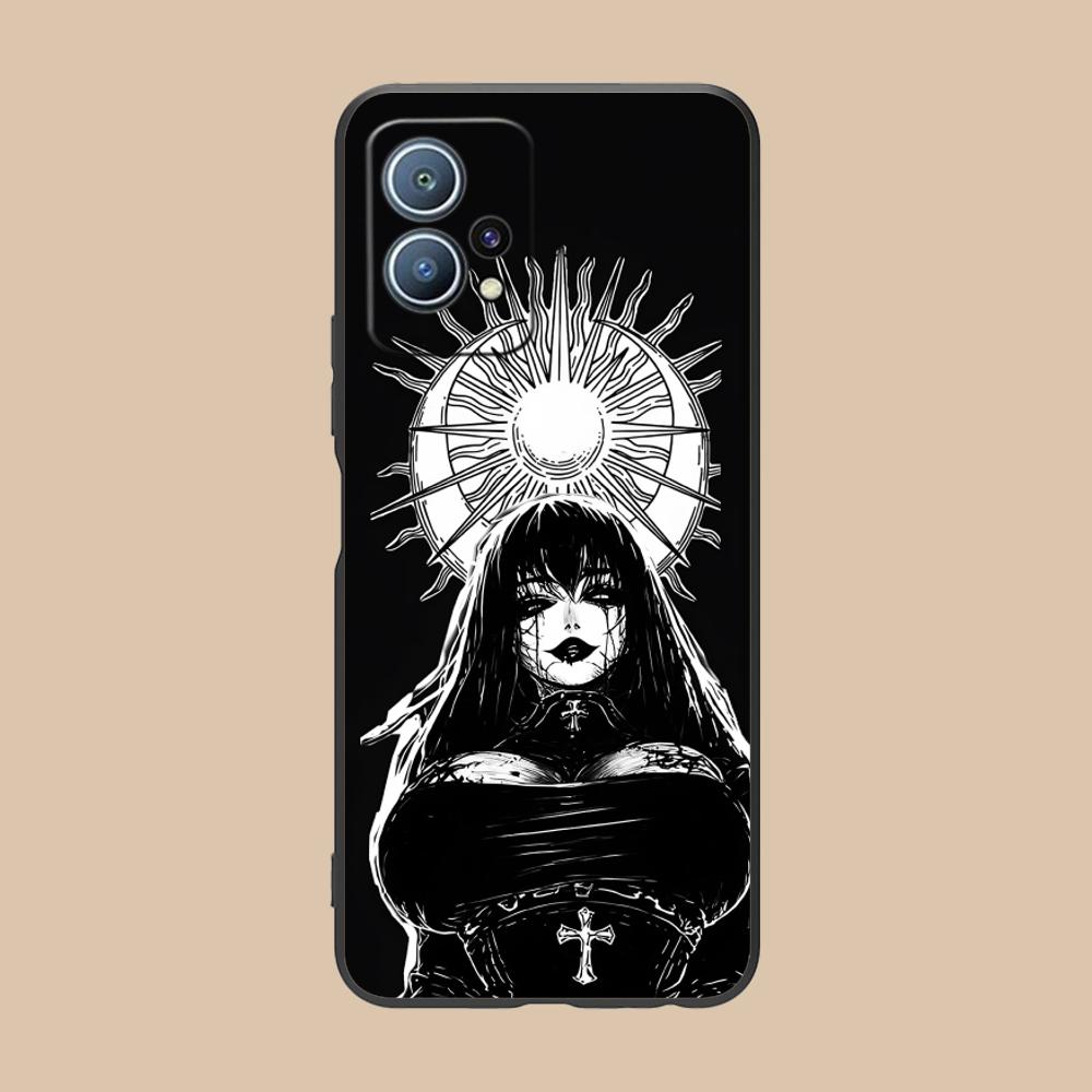 Terror Gothic Art Mobile Phone Case for Huawei P60 P50 P40 P30 P20 P10 P9 P8 Pro Lite Plus Colorful Printing Cover Cover Pretty