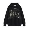 Unisex Oversized Hoodie With Streetwear Graphic Print Loose Fit Cotton Blend Pullover Fall Casual Wear