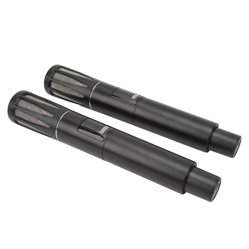 Professional Wireless Microphone Black UHF Dynamic Handheld Microphone for Performance Home