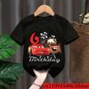 T-shirt Bambino Saetta McQueen Abbigliamento Bambini Numero Compleanno 1-9 Stampa Abbigliamento Bambini Abbigliamento Festa Top in Cotone Maglietta Cars
