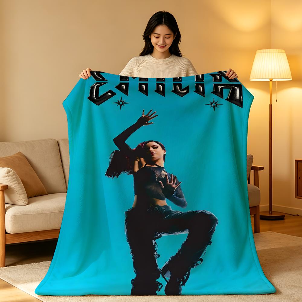 Music E-Emilia.M-Mernes Throw High-Density Short Plush Blanket Soft Skin-Friendly for Sofa Nap Air-Conditioned Room