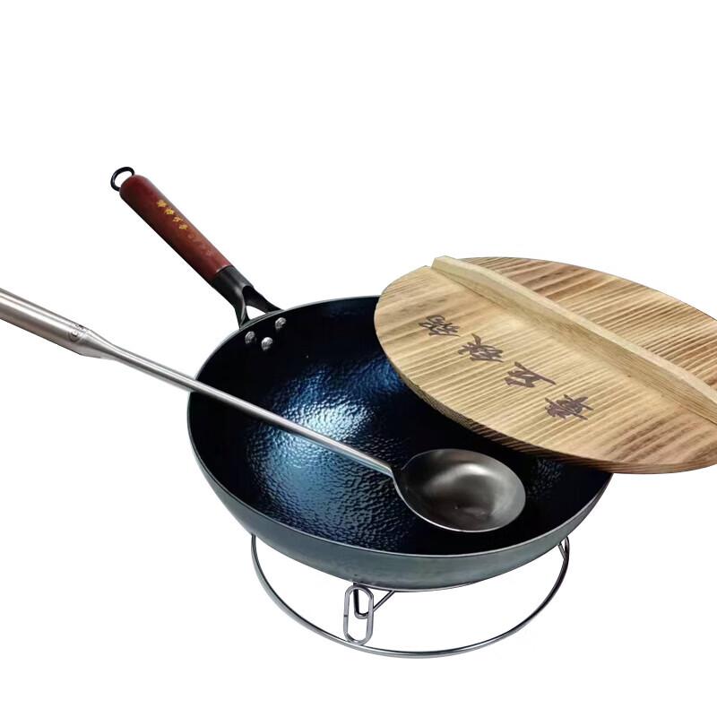 Lu Feng Lai Zhangqiu Handmade Cast Iron Wok 32cm