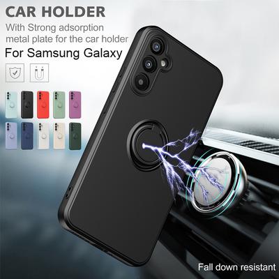 Custodia per Telefono con Supporto ad Anello per Samsung Galaxy S26 Ultra S25 S24 S23 S22 S21 Plus Cover Posteriore Morbida in TPU