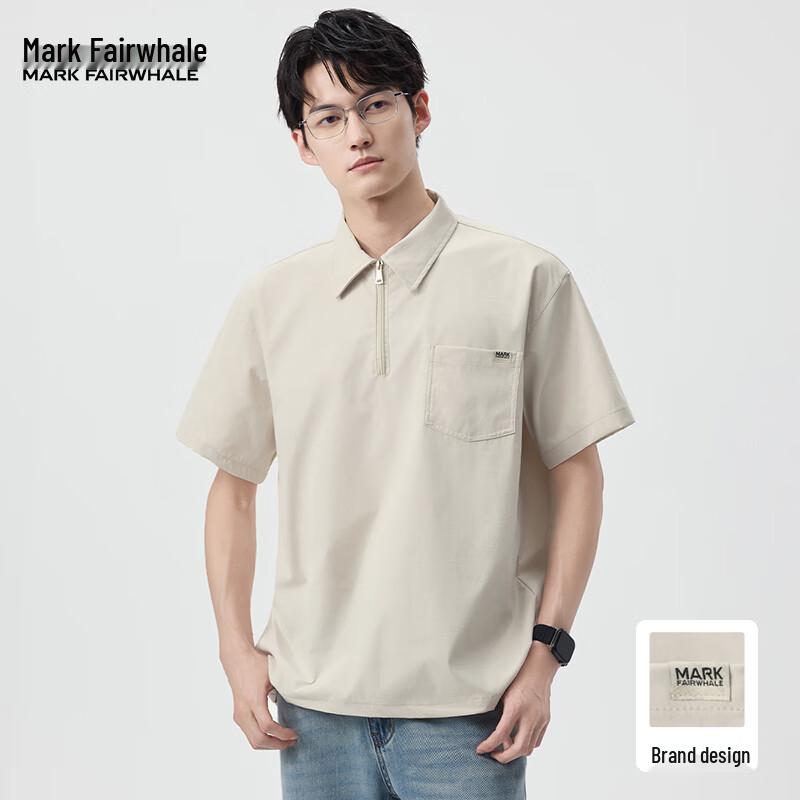 Men s Summer Casual Half-Zip Polo Shirt 3XL