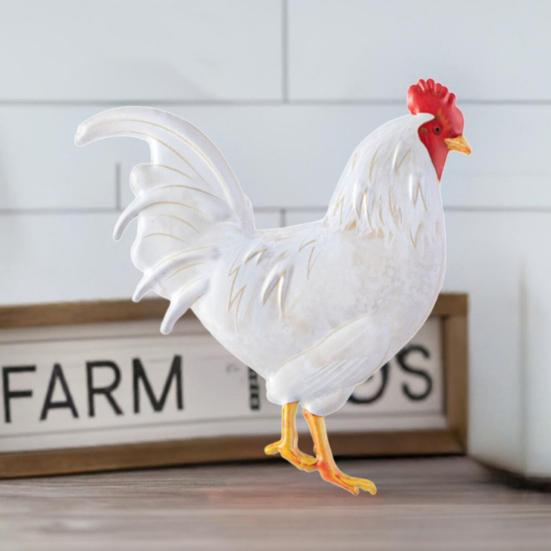 Metal Rooster Decoration Wall or Door Decor Rooster Sign Realistic Rooster Decoration for Farmhouse Living Room Porch Yard Decor