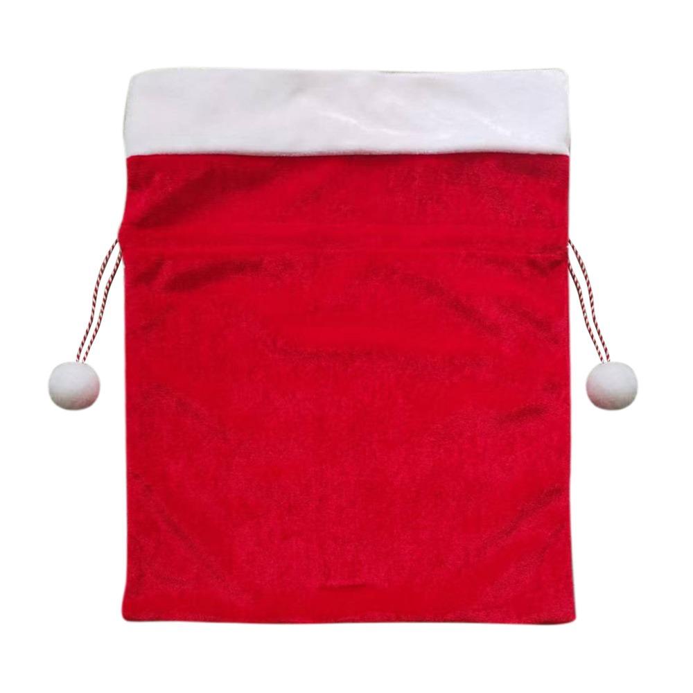 Red Velvet Red Santa Claus Gift Bags Large Capacity Santa Claus Bags  for Christmas