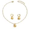 Ocean Wind Women's Jewelry Set, Niche Shell Set with Jewel Design Earrings, Versatile Long Necklace