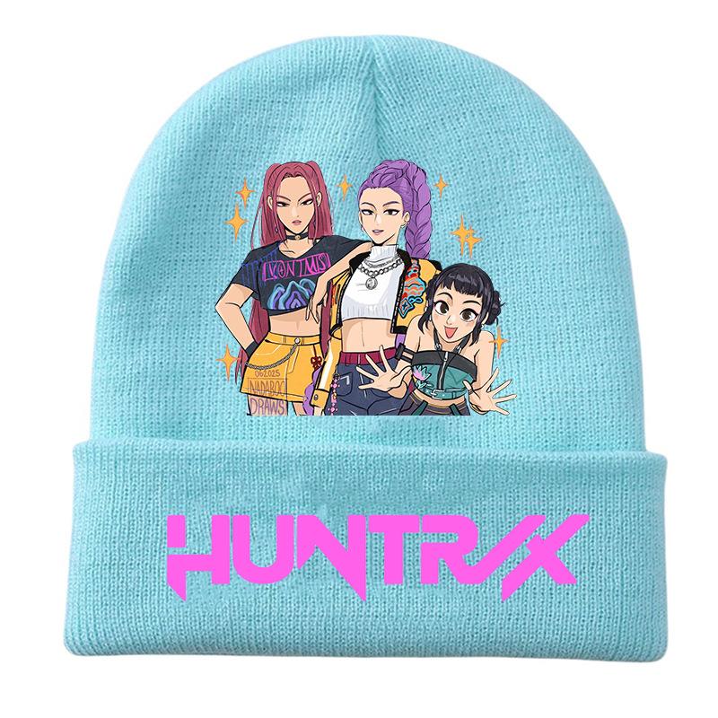 Peripheral Knitted Hat Curled Wool Hat Printed Doudou Hat Outdoor Cold Hat Adult