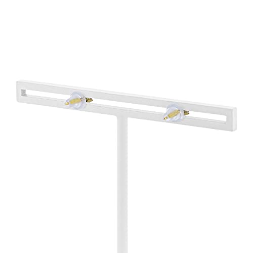 ESTELLE [Official] Women's Earrings, 18K Yellow Gold with Cubic Zirconia (Small), 0231-1074-0017-0000