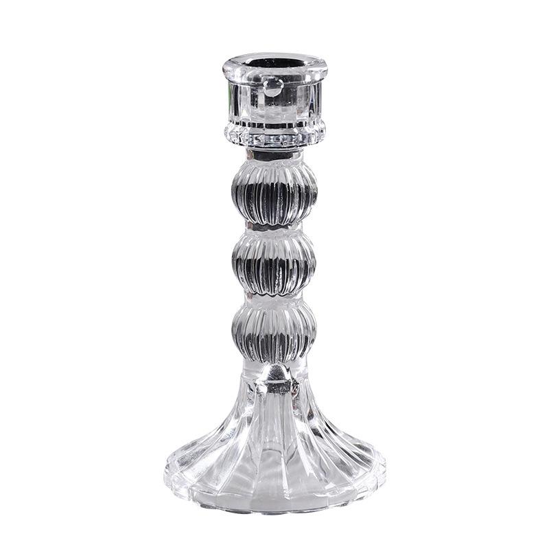 Nordic Simple Crystal Glass Candlesticks Are for Table Weddings Light Luxury Romantic Atmosphere Decorations Photo Props