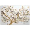 Canvas Print, AI Golden Cherry Blossom Tree 3D