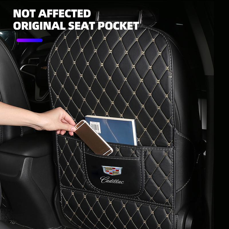 PU Leather Car Seat Back Protector Mat Anti Dirty Protective Pad For Cadillac Escalade CTS ATS SRX STS XT5 XT4 XT6 XTS CT4