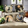 Tarot Cat Decorative Pillowcase, Ultra-soft Polyester Material Living Room Sofa Backrest Car Pillowcase Home Decoration