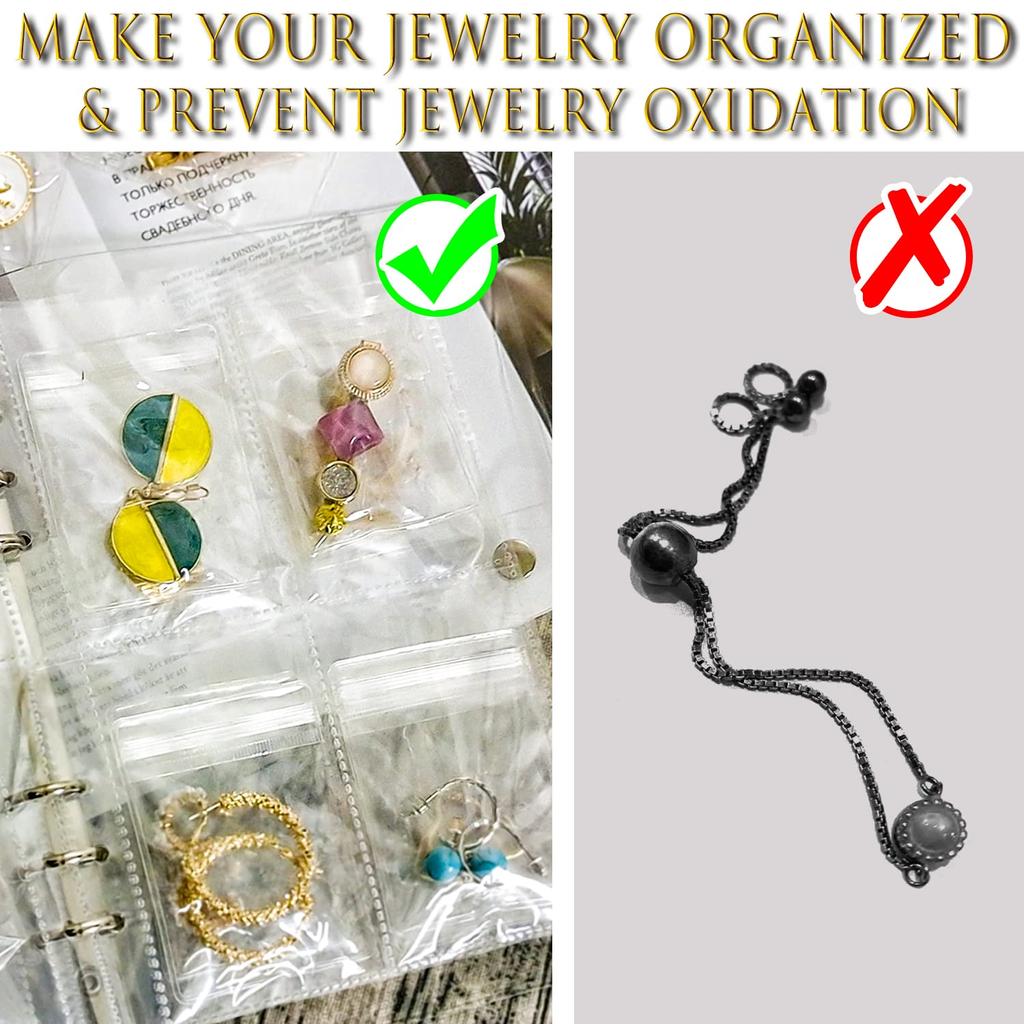 Earring Organizer Case Travel Jewelry Organizer Transparent Jewelry Storage Book for Necklace Bracelet Ring Holder with Bag