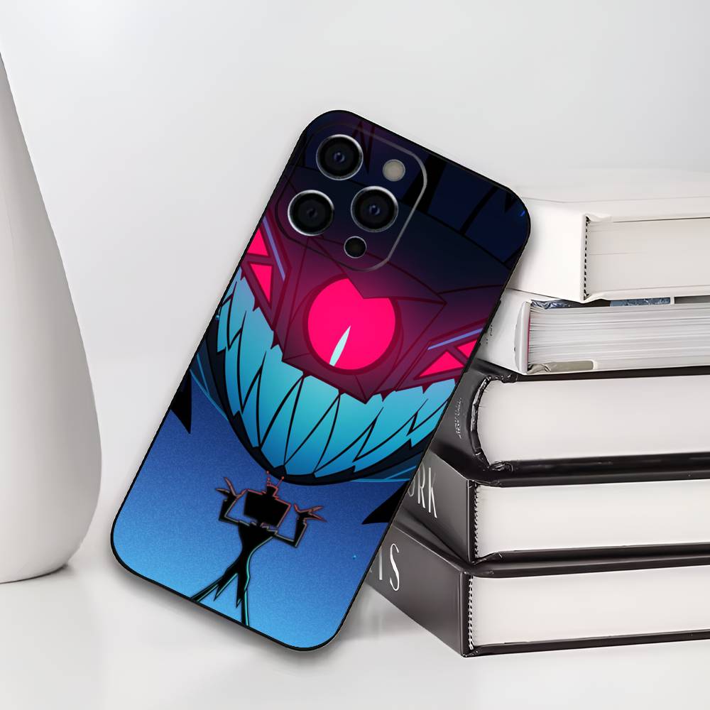 Vox H-Hazbin H-Hotel Phone Case For IPhone 17,16,15,14,13,12,11,Plus,Pro,Max,Plus,XS,soft case Black silicone iPhone17PRO