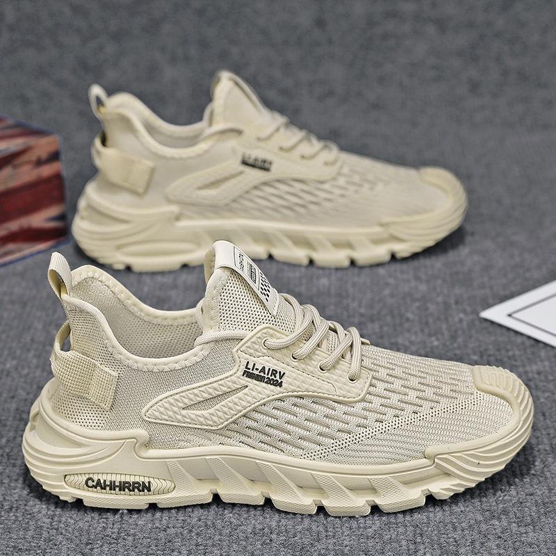 

Чоловіче взуття весна та літо 2024 нове сітчасте взуття з мухотканини студентське дихаюче повсякденне спортивне взуття чоловіче для бігу модне чоловіче 44