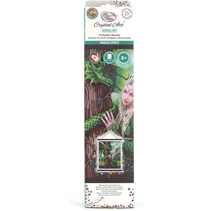 Zestaw do malowania po numerach diamentami - CRYSTAL ART - Anne Stokes Czarodziejka - 35x45cm - Dekoracja ścienna - Relaksujący