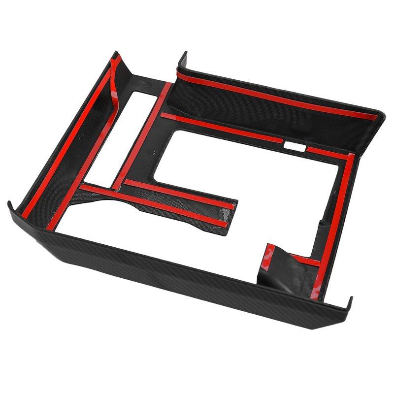 Center Console Gear Shift Panel Cover Trim Frame Black Carbon Fiber Texture ABS Fit for Toyota Tacoma 2024