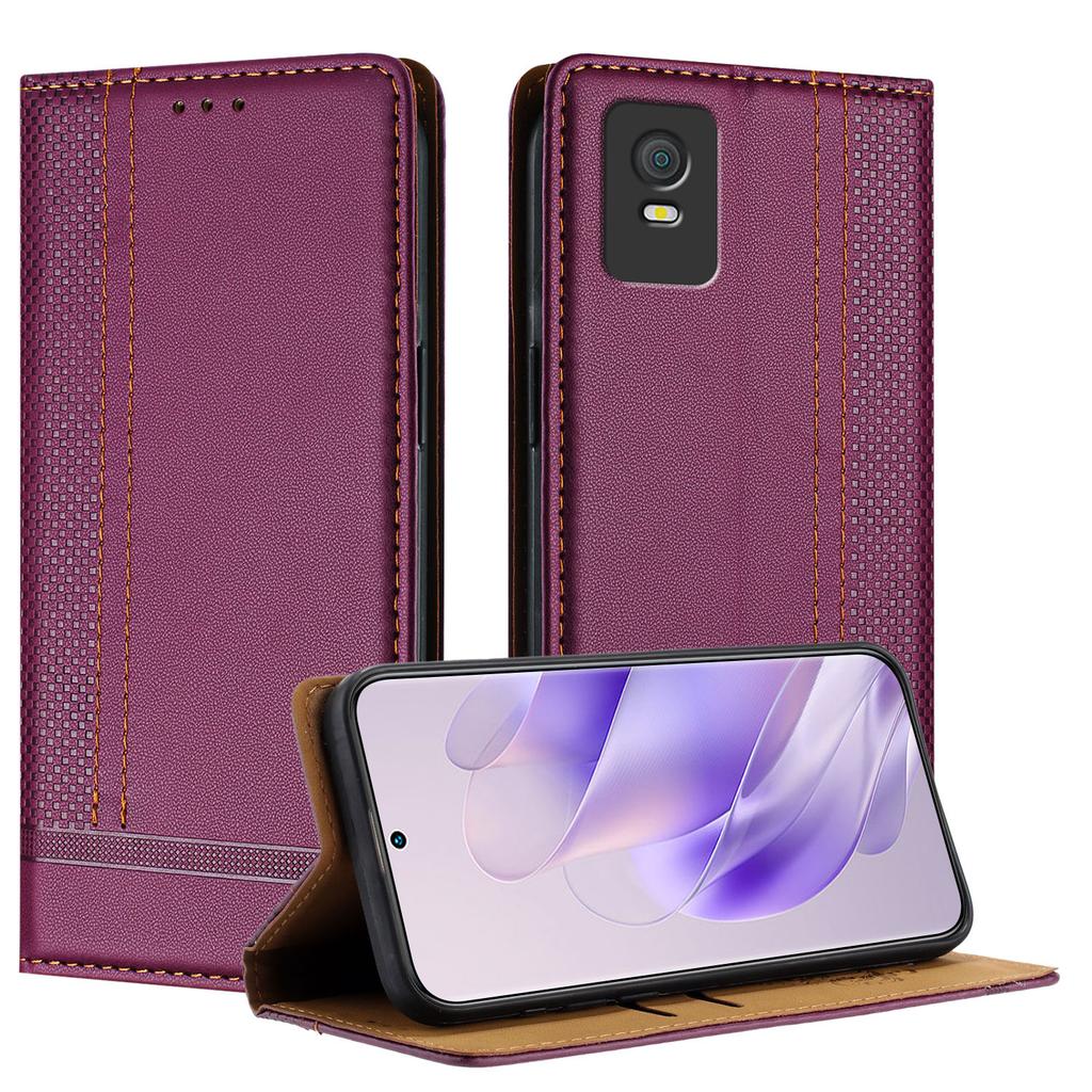 Litchi Grain Emboss Leather Book Case for TCL Series,TCL 305,TCL 306,TCL 30 SE,TCL 30 5G,TCL 30+,TCL 30,TCL 30 XE 5G,TCL 303,TCL Stylus,TCL 20 R 5G...