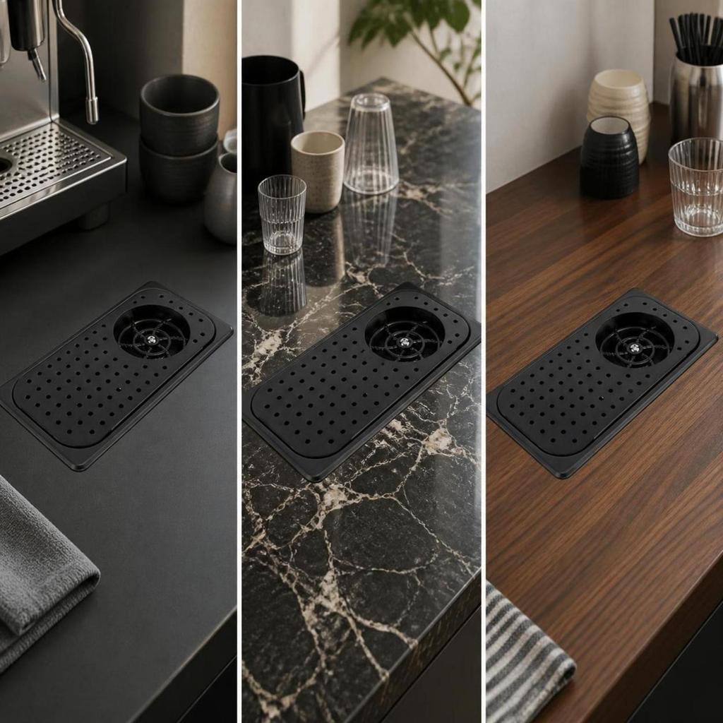 Powerful Drinkware Cleaner with Lock | Perforated Top Surface, Glass Rinser