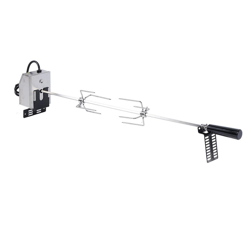 Grill Rotisserie Kit 33lb Load Bearing Easy Assembly Stable Rotating Rotisserie Motor Spit Rod Kit