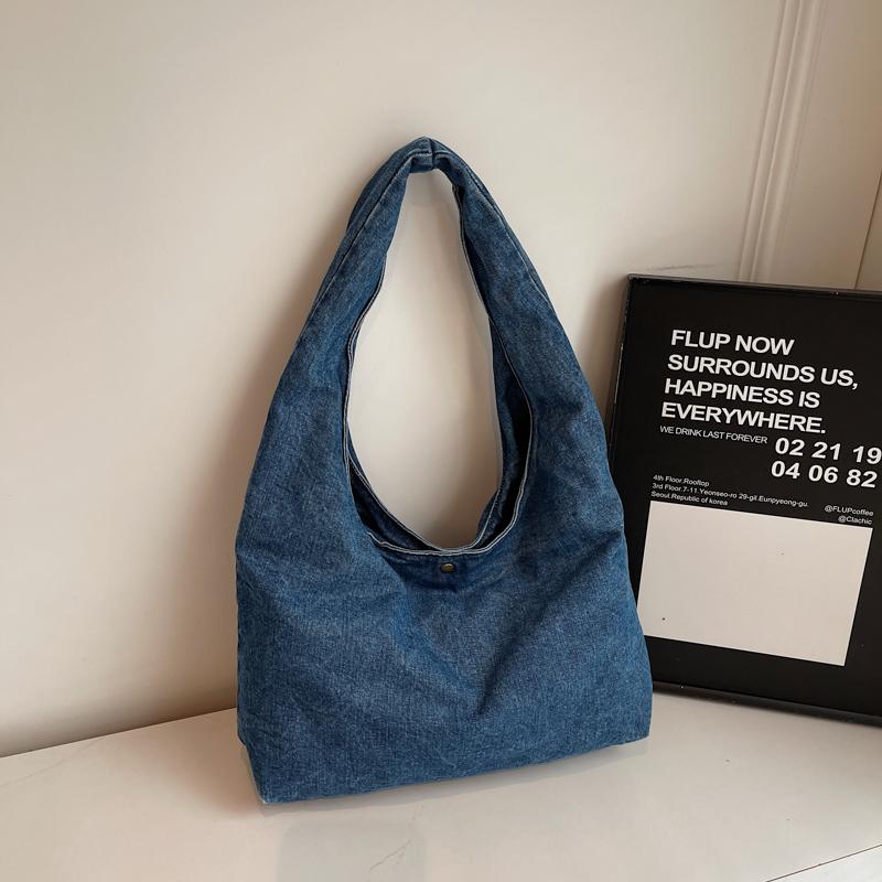 Women's Bag Shoulder Bag Underarm Bag Commuter Denim Bag